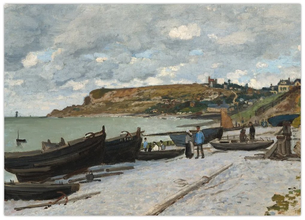 Tablou pe sticlă - Claude Monet, Sainte Adresse, reproducere (70x50 cm)