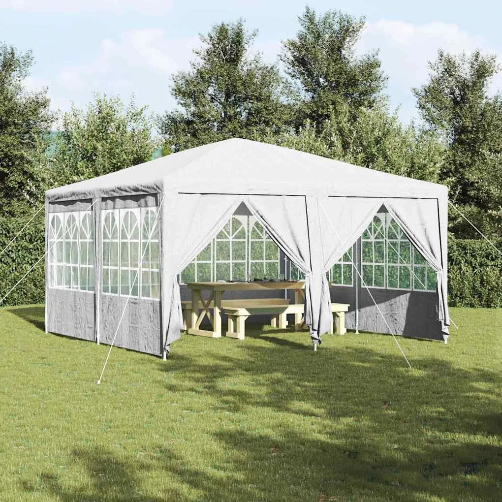 vidaXL Cort pentru Petreceri Alb 400 x 400 x 266 cm Poliester și oțel