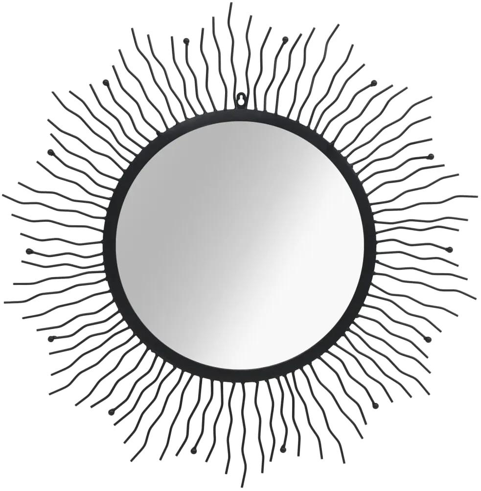 Oglinda de perete, negru, 80 cm, raze de soare 1, 80 cm