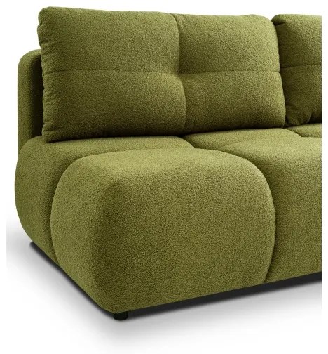 Canapea extensibilă 3 locuri cu spațiu de depozitare NUORO, verde