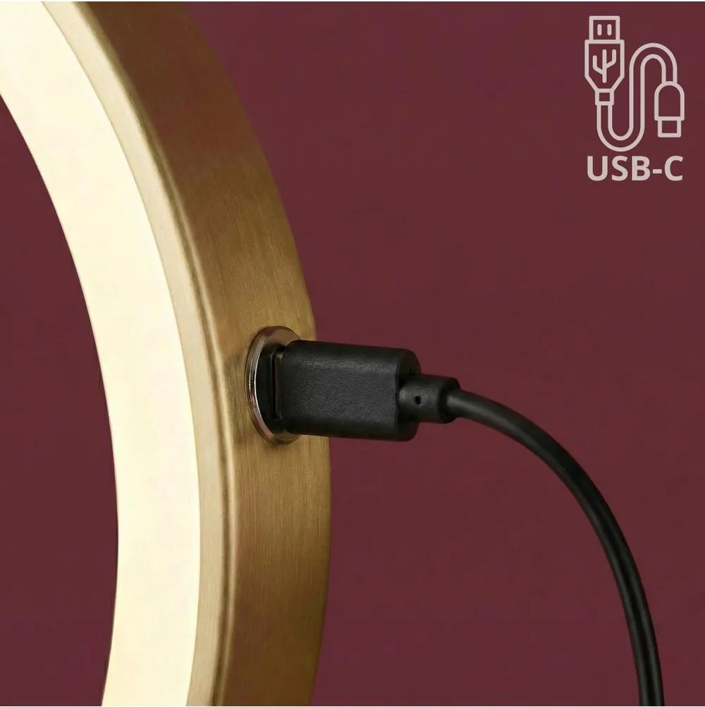 Oglinda LED Glow auriu periat