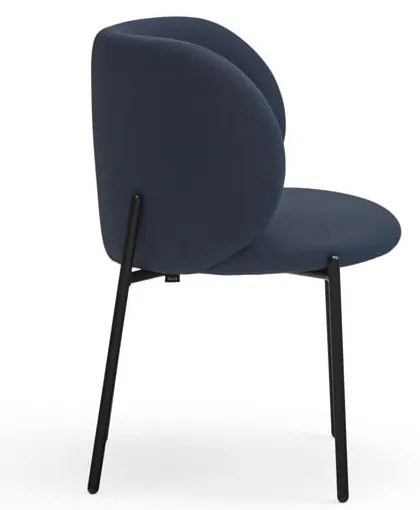 Set de scaune de sufragerie albastru închis 2 buc. tapițat Mogi – Teulat