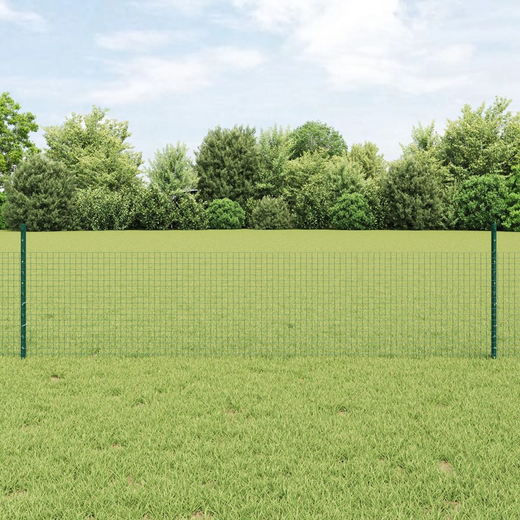 vidaXL Set Gard Set de 2 Verde Oțel Vopsit în Pulbere 10 x 0.5 m