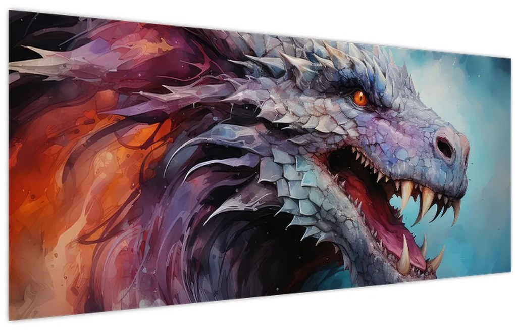 Tablou - Ilustrație a unui dragon (120x50 cm)