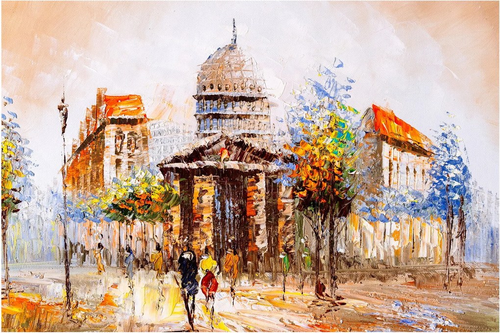 Tablou - Monument de oraș pictat (90x60 cm)