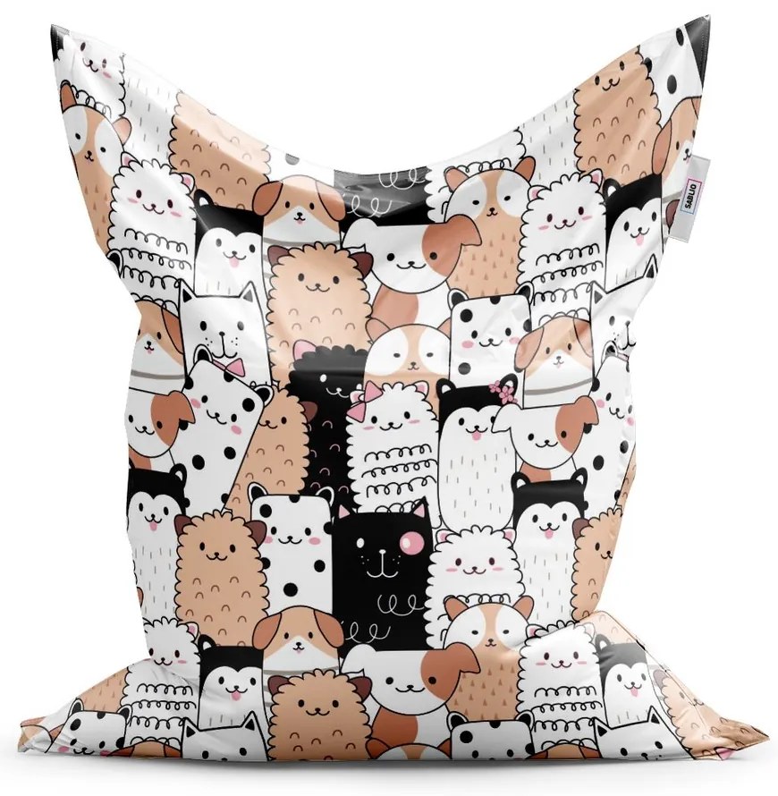 Sac de șezut Classic animăluțe drăguțe - pentru copii, colorat