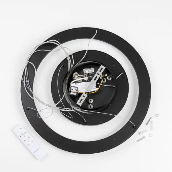 Brilagi - Lustră LED dimabilă pe cablu FALCON SLIM LED/68W/230V Ø 50 cm neagră + telecomandă