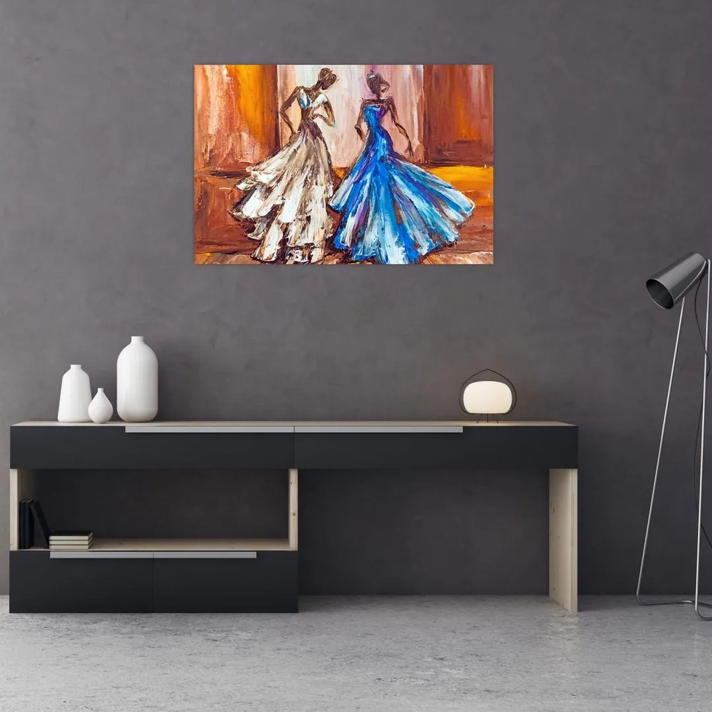 Tablou - Dansatoare, pictură în ulei (90x60 cm)