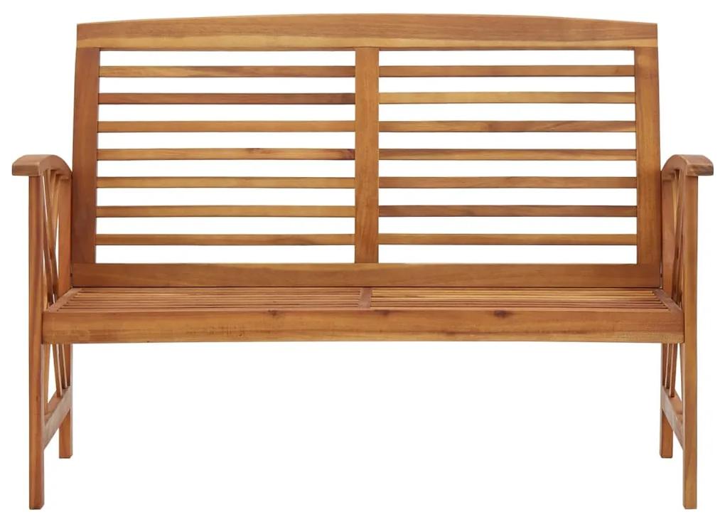 Banca de gradina, 119 cm, lemn masiv de acacia Maro, 1, 1