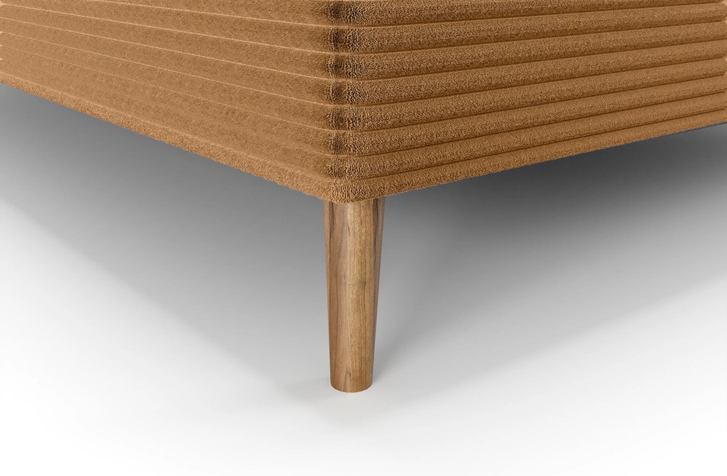 Pat de o persoană 120 cm Napoli Bonell (caramel) (cu somieră, cu sp. depozitare). 1082432