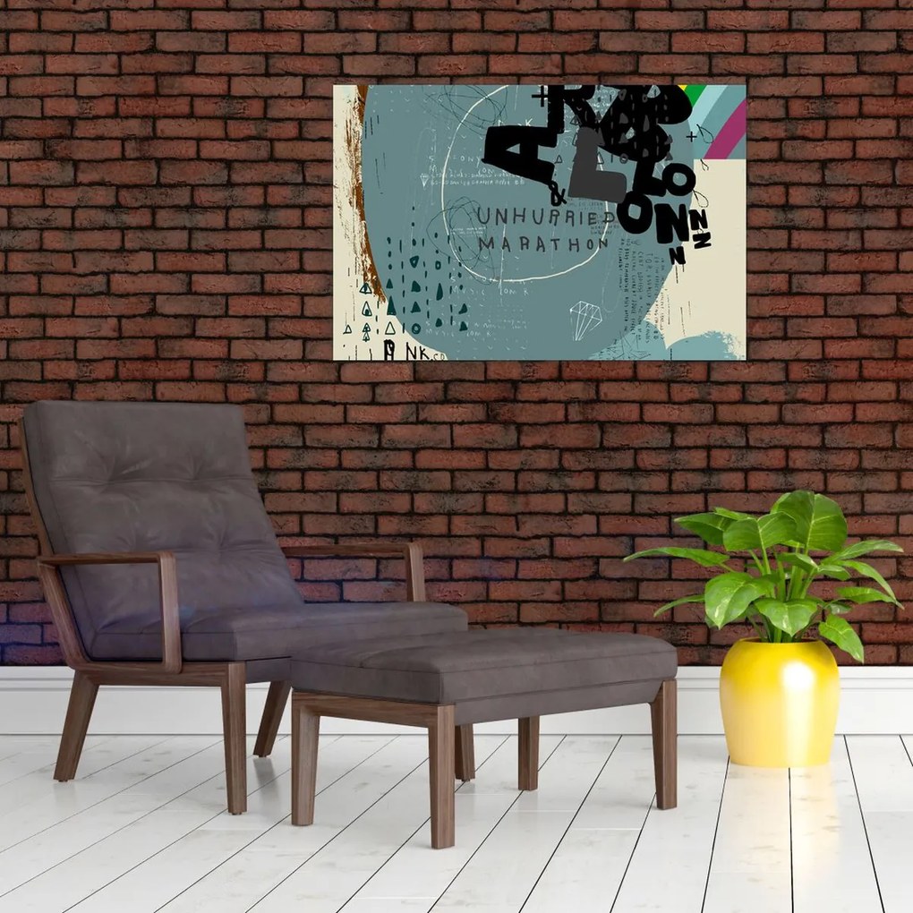 Tablou - Flying balon cu curcubeu (90x60 cm)