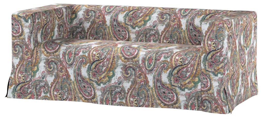 Husă canapea Klippan cu 2 locuri, lungă, cu pliuri contrastante