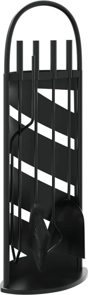 vidaXL Set de unelte pentru șemineu, 5 piese, 23x15x66 cm, oțel