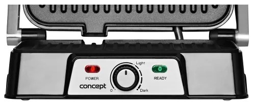 Grătar de contact Concept ge2005 1500W/230V oțel inoxidabil/negru