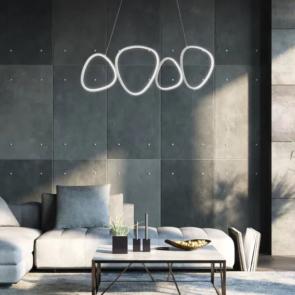 Lustră LED pe cablu HELIX LED/50W/230V argintie