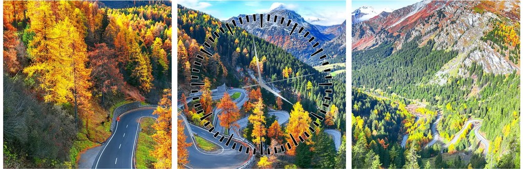 Tablou - Trecătoarea Malay Pass (cu ceas) (90x30 cm)