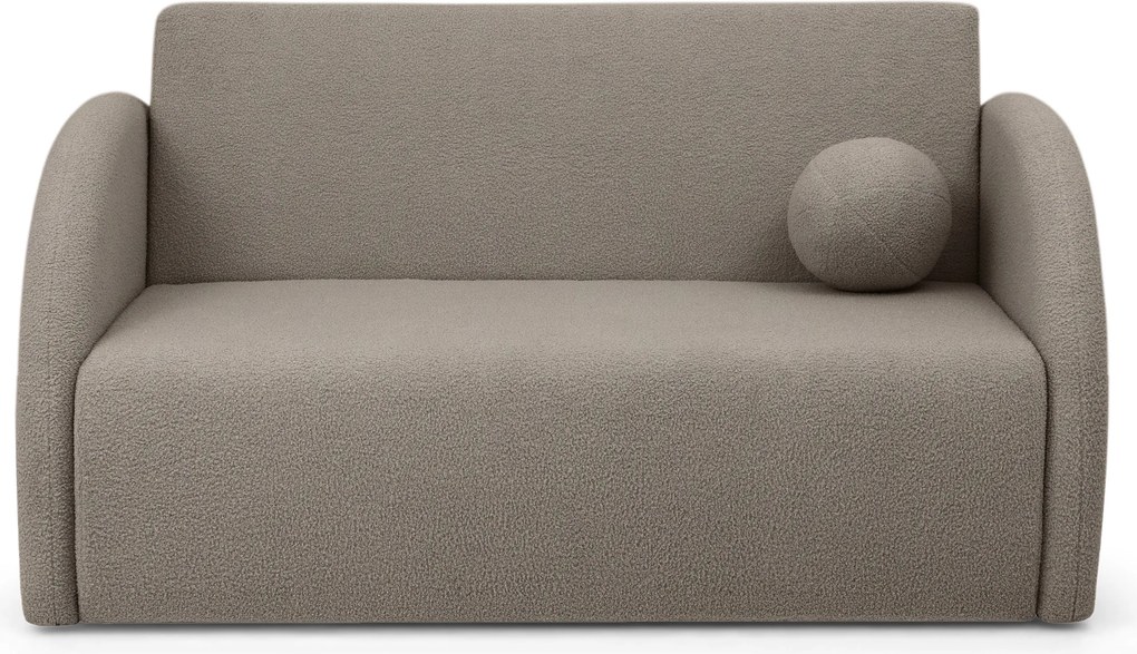 Canapea extensibilă Nubi 3 locuri 140 cm cu ladă de depozitare - bej boucle Quelle 16