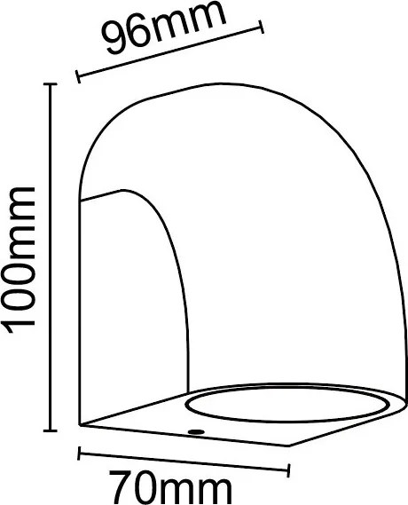 Mini aplica iluminat fatada exterior IP65 BALDY negru