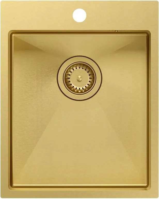 Chiuveta inox incastrata Quadron Unique Russel 90 auriu 40x50 cm