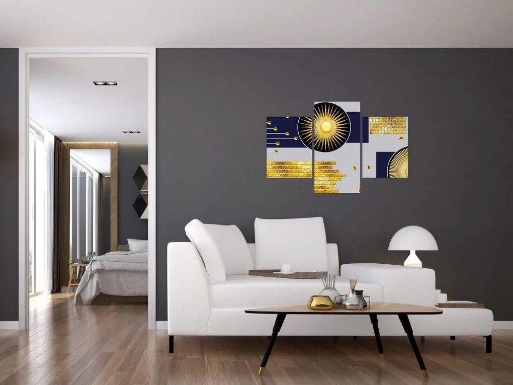 Tablou - Cercuri aurii (90x60 cm)