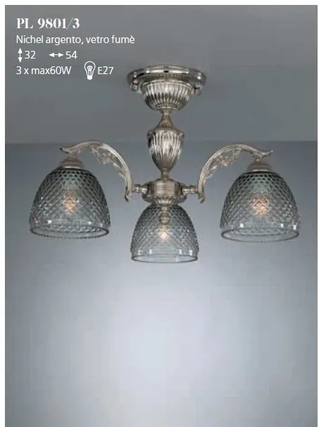 Lustra aplicata cu 3 brate design italian 9801
