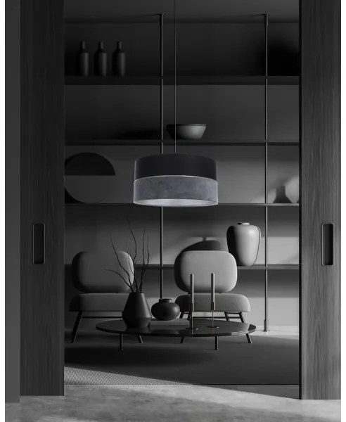 Lustră pe cablu TWIST 1xE27/60W/230V negru/gri/argintiu