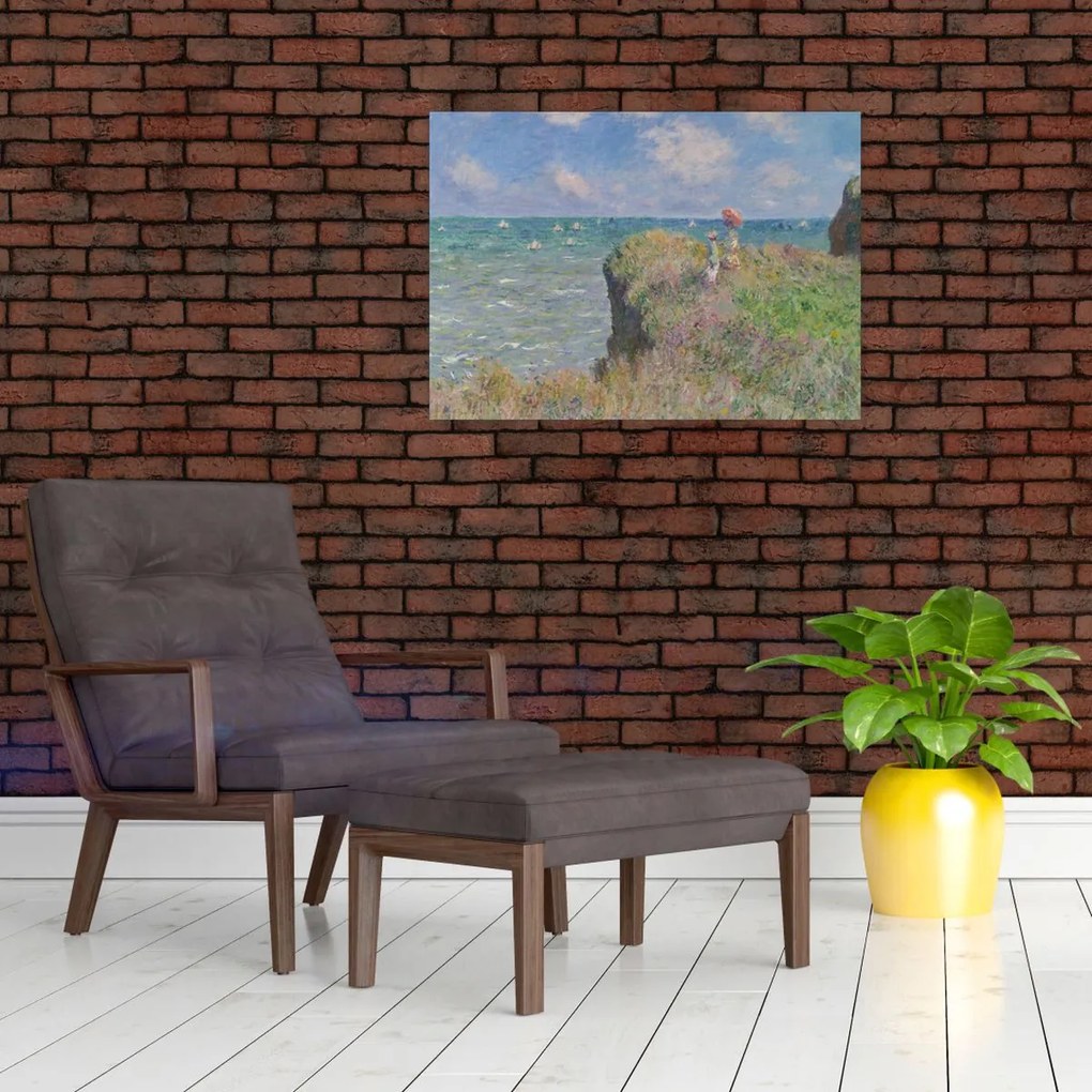 Tablou - Claude Monet, Cliff Walk at Pourville, reproducere (70x50 cm)