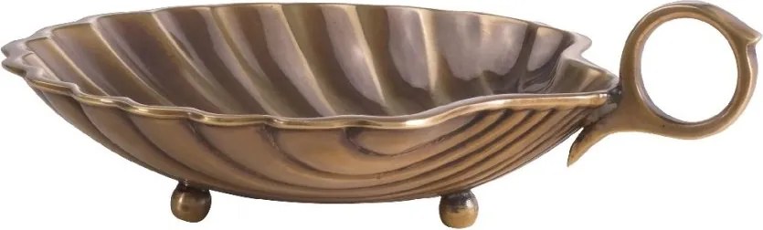 Obiect decorativ, Tava mica delicata din alama Shell S