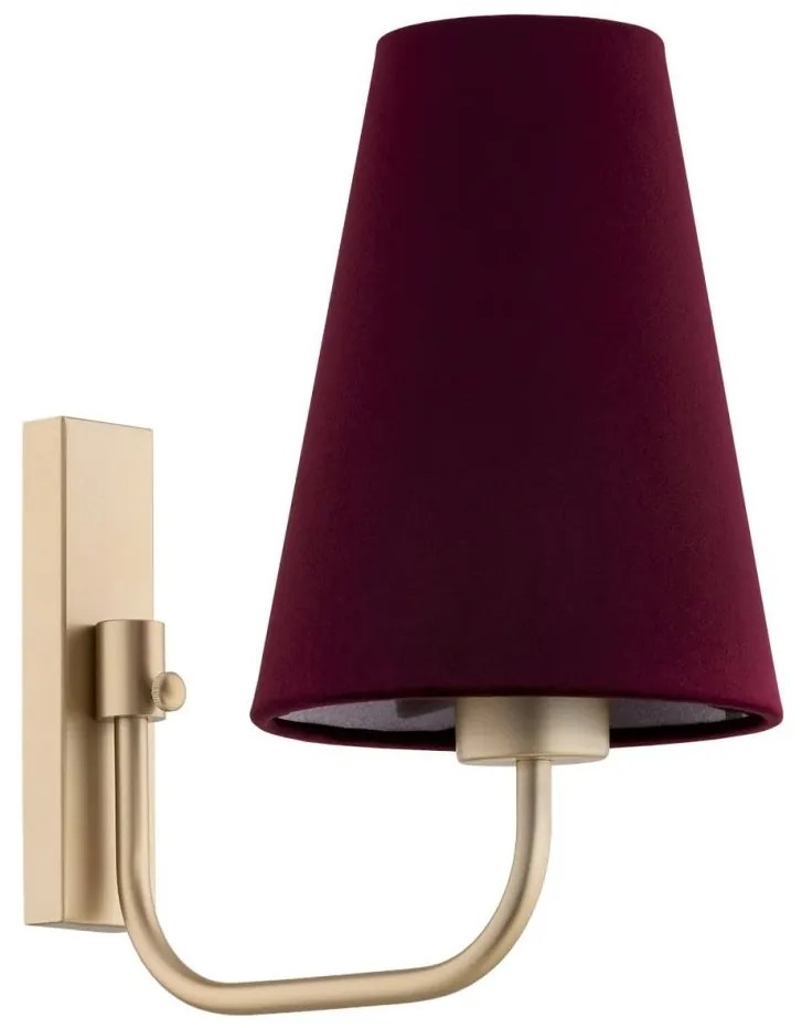 Aplica de perete design modern Safiano visiniu, auriu