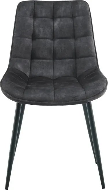Set de 4 scaune ROADSTAR catifea gri inchis