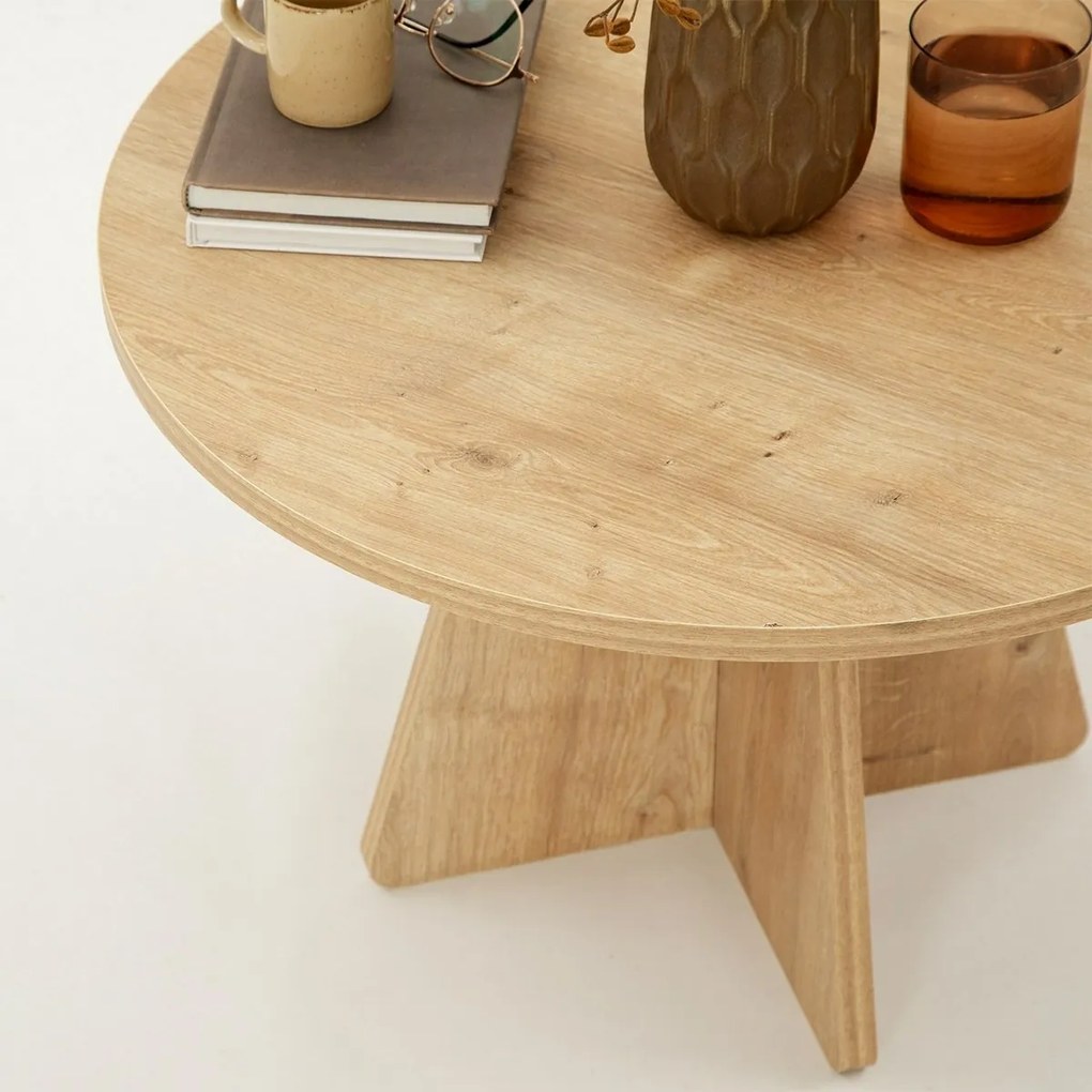 Măsuță de conferință Mushroom Sapphire Oak