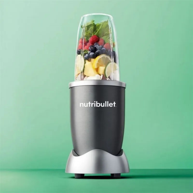 Blender Nutribullet NB505DG, 500W, 20000rpm, 700ml/500ml, 5 lame, Zdrobire gheata, Gri