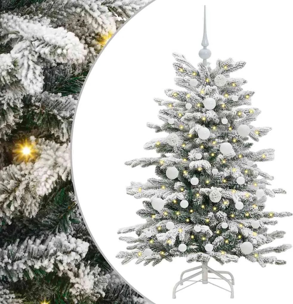 vidaXL Brad de Crăciun artificial cu ramuri articulare Alb 120 cm