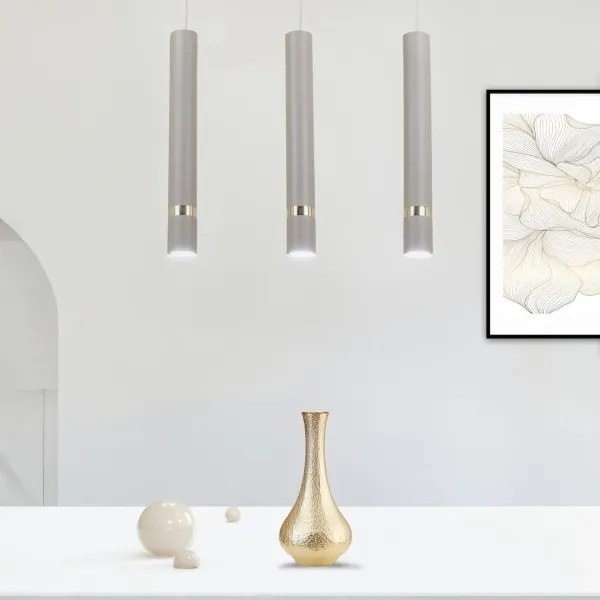 Lustră pe cablu Brilagi POKER 3xGU10/25W/230V bej