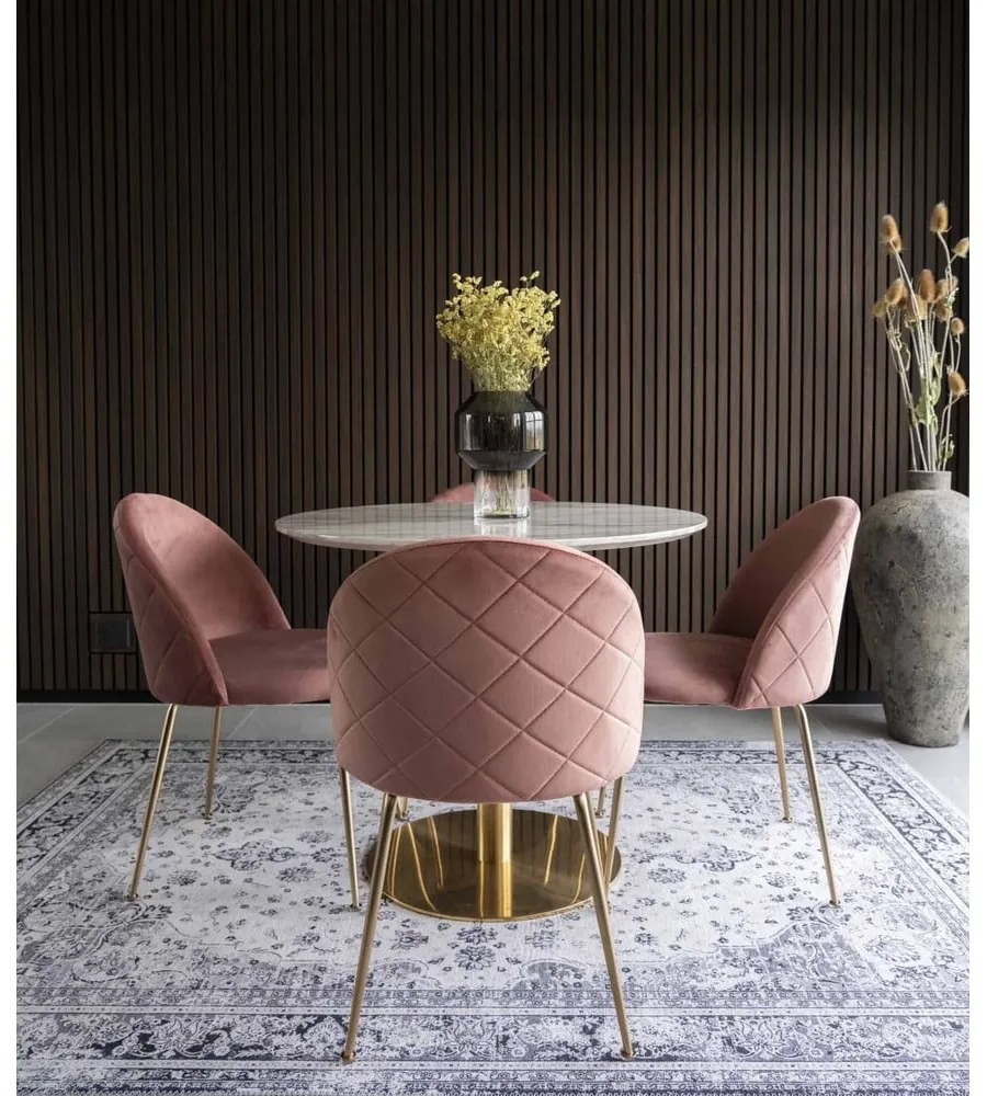 Set 2 scaune dining House Nordic Geneve, roz