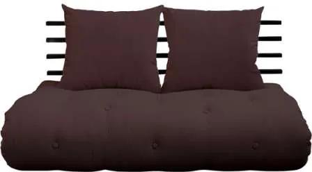 Sofa extensibilă textil maro închis Shin Sano Black