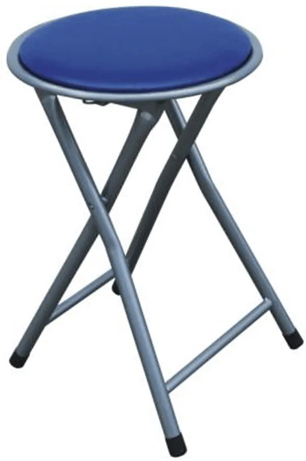 Taburet pliabil/scaun, albastru, IRMA