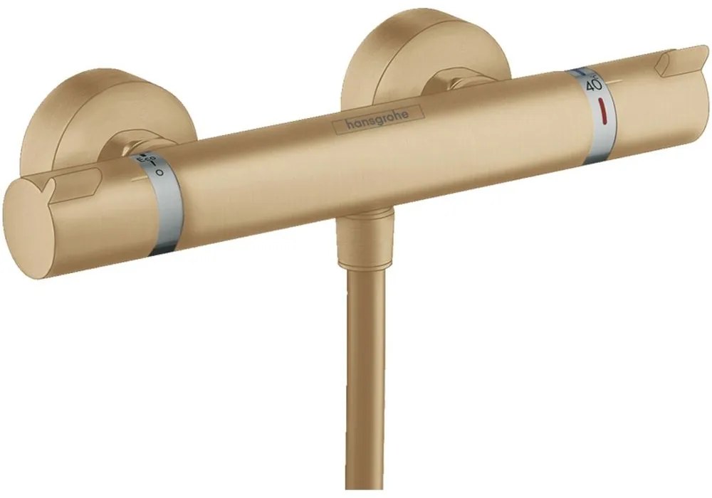 Baterie termostatata de dus, bronz periat Bronz periat