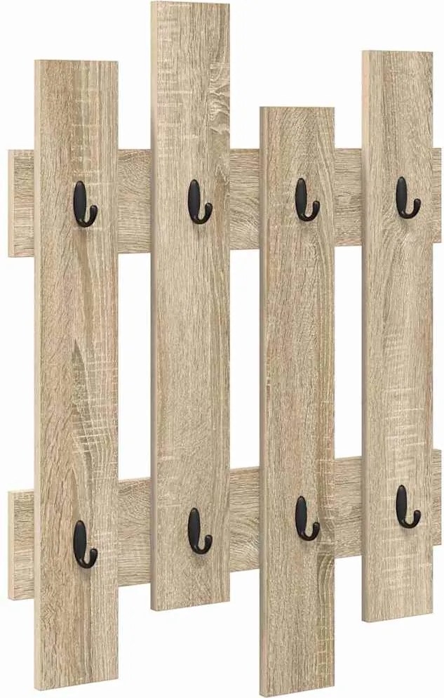 vidaXL Răcător de paltoane montat pe perete Pe perete Stejar Sonoma