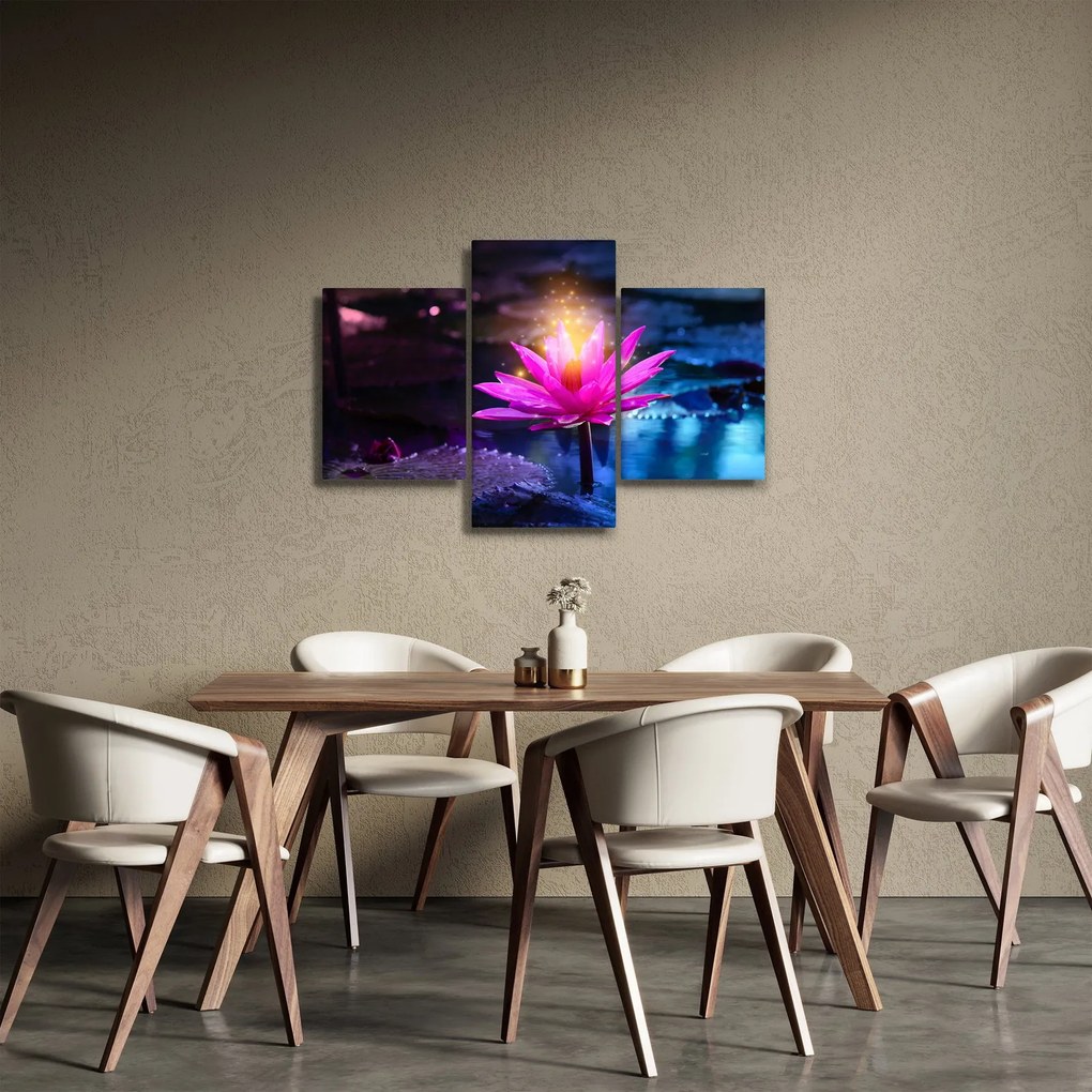 Tablou cu lotus pe apă (90x60 cm)