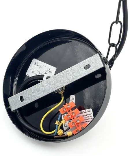 Candelabru suspendat ROSA cu lanț 3xE27/60W/230V negru/gri