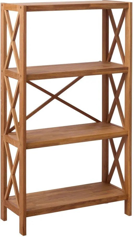 Etajeră în culoare naturală din lemn de stejar 70x124 cm X-Shelf – Unique Furniture