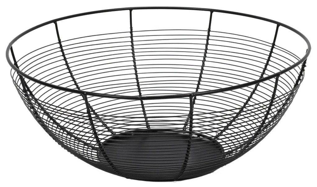 Coș pentru fructe negru Contemp, metal