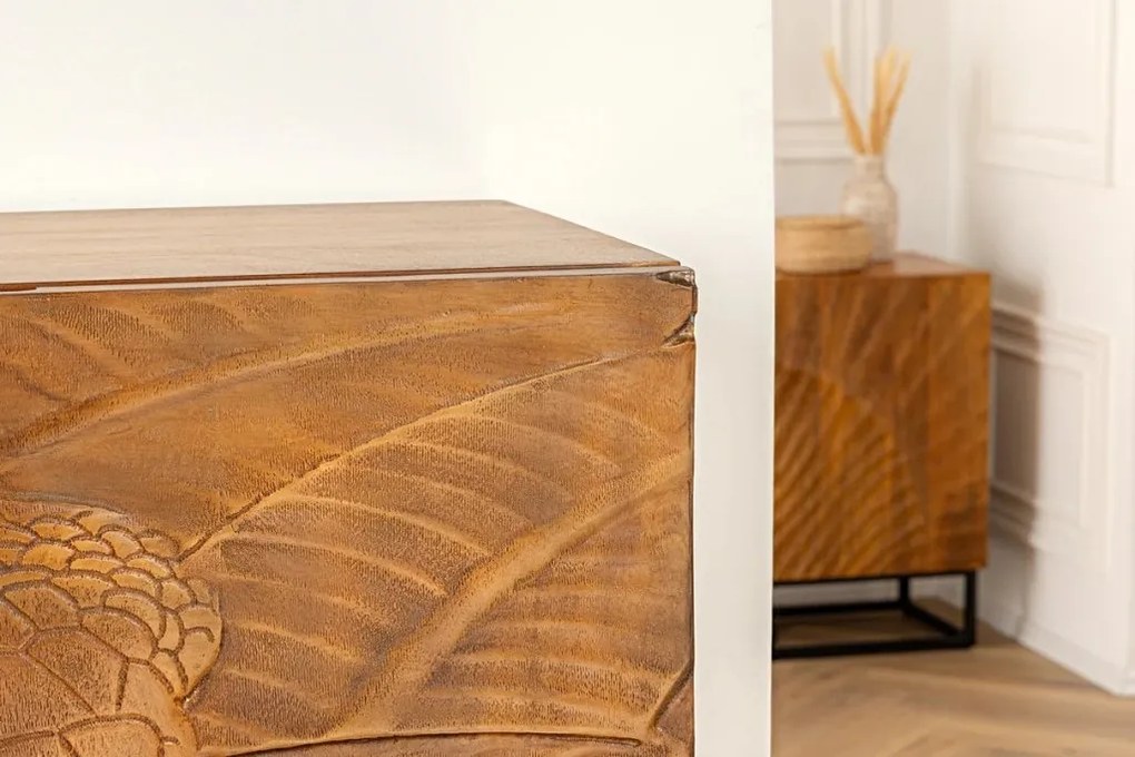 Comoda cu aplicatie exotica pe fronturi SNAKE 120cm natur