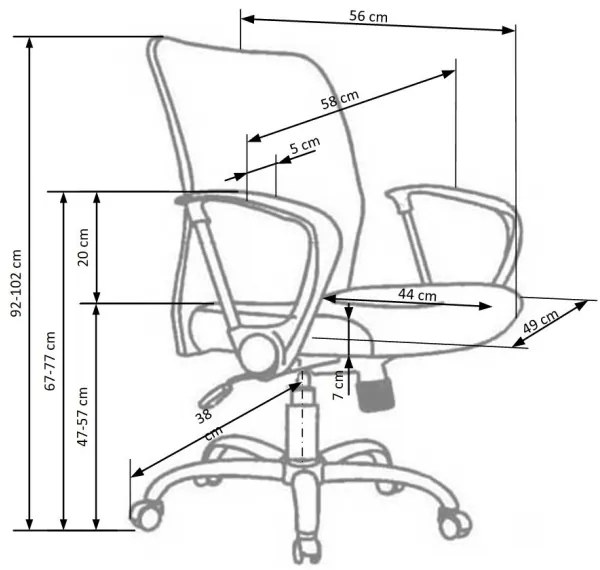 Scaun de birou RANI negru