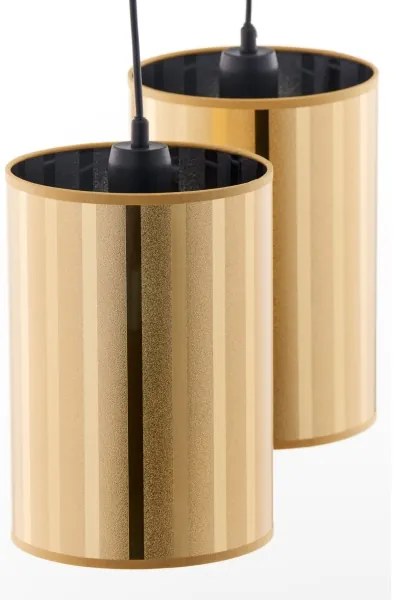 Jupiter 2091 - Lustru suspendat pe cablu CORTINA 2xE27/15W/230V, auriu/negru