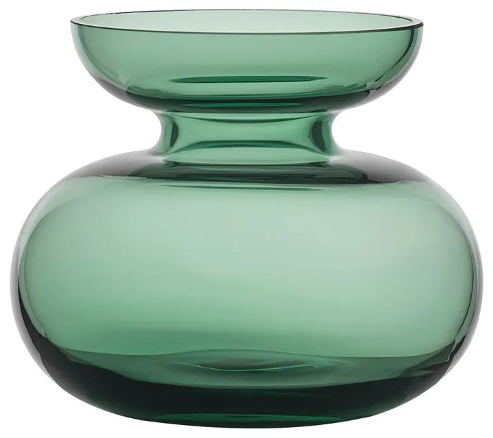 Vază verde din sticlă lucrată manual (înălțime 9 cm) Inu – Zone