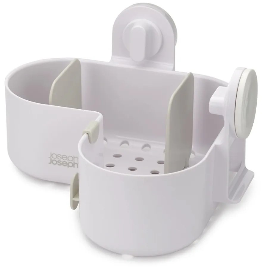 Raft pentru baie alb autoadeziv/pentru colț din plastic Duo – Joseph Joseph