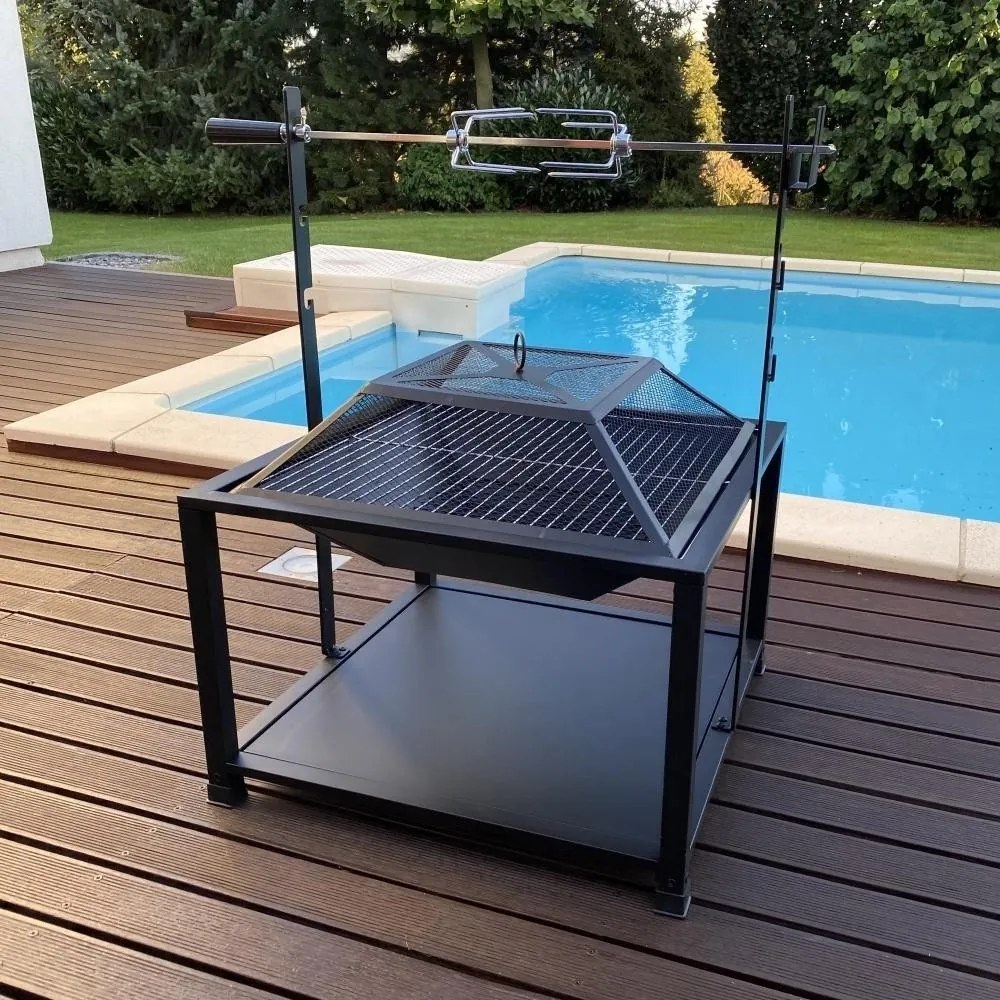 Vatră multifuncțională + grătar cu rotisor electric Avenberg ARIZONA