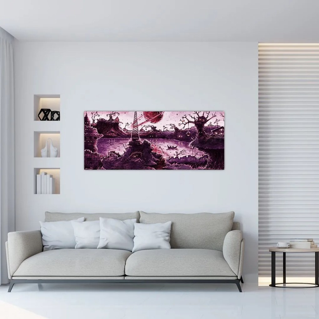 Tablou - Sat fermecat (120x50 cm)